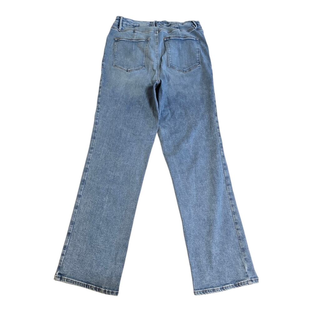 Good American Good Icon High Rise Straight Jeans Zip & Exposed Button Fly 16 - Picture 3 of 8